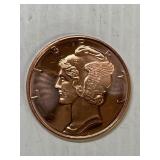 Mercury 1 Ounce Copper Round