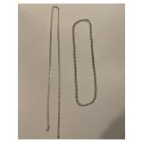 2 Necklace Marked 925