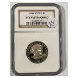 1981-S NGC PR67 Utra Cam SBA Dollar