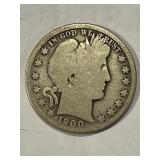1900-S Barber Silver Half Dollar