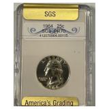 1964-S SGS PR70 Washington Quarter SIlver