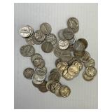 Roll of 50 Mercury Dimes From The 40