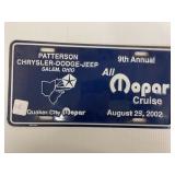 All Mopar Crusie 9th Annual License Plate