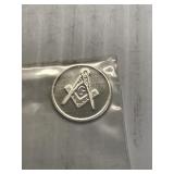 1 Gram Masonic Silver Round