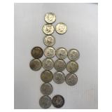 18 - 40% Sivler Kennedy Half Dollars