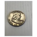 1957 D  Franklin Silver Half Dollar