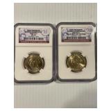 2007 P & D NGC MS65 1st Day Issue Washington x2