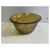 Vintage Carnival Glass Nest Bowl