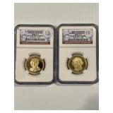 2007 & 08 NGC PF 69 Cameo Washington & Jackson x2