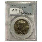 1989-D PCGS MS 66 JFK