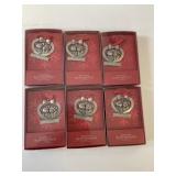 6 New Pewter Things Remembered Bear Ornaments