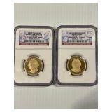 2007-S NGC PF69 Cameo Washington & Adams x2