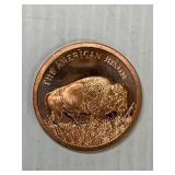 The American Bison 1 Ounce Copper Round