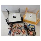 1980-90s WWF/WWE Wrestling Figures Rings Toys lot
