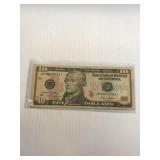 2009 $10 Federal Reserve Note