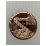The Rattler 1 Ounce Copper Round