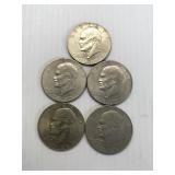 5 Bicentennial Large Ike Dollars
