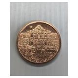 The Alamo 1 Ounce Copper Round