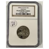 2000-S NGC Proof 69 Cameo Quarters Virginia