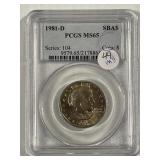1981-D PCGS MS 65 SBA Dollar