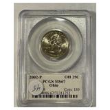 2002-P PCGS MS 67 Ohio Flag