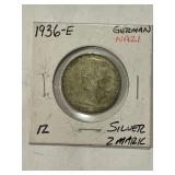 1936-E NAZI 2 Mark Silver