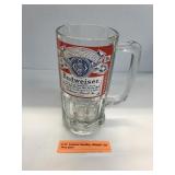 24 oz Budweiser Glass/Mug w/handle very heavy glas