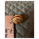 Red/Yellow Stripe Glass Shooter Marble 1" ex con