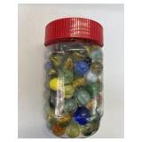 Pint Jars of Marbles- Some Cat Eyes