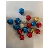 Vintage Glass Ornaments various colors large lot