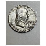 1953 D Franklin Silver Half Dollar