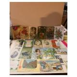 21 Old Postcards - Christmas US+Germany