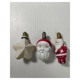 3 Vintage Christmas bulbs