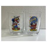 Vintage Lot of 2 Disney Park Glasses