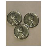 1943 Series Steel Wheat Pennies Set of 3