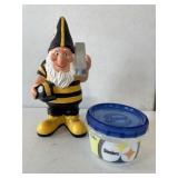 Steeler Gnome with Ziplock Container