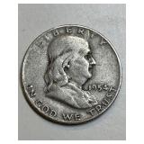 1954 D Franklin Silver Half Dollar