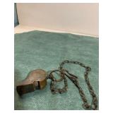 Brass Whistle on Chain
