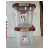 2 Rubbermaid 19 qt. Containers