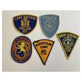 Lot of 5 Vintage Police Patches