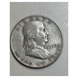 1950 D Franklin Silver Half Dollar