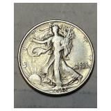 1943 Walking Liberty Silver Half Dollar