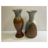 Lot of 2 Colorful Vases