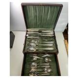 ALVIN Silverplate Service 6 with case