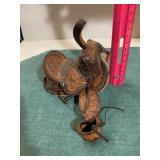 Leather Miniature Saddle 5" Long