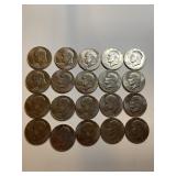 20 Uncirculated Large Ike Bi-Centennial Dollar