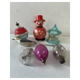Vintage Christmas ornaments glass bird spinner