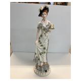 Elegant Vintage Lady Figurine dress in Black