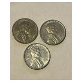 1943 Series Steel Wheat Pennies Set of 3
