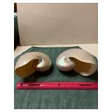 2 Large Opal Nautilus Pearl Shells